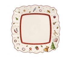 Villeroy & Boch 14-8585-2649 Plato de Desayuno Rectangular Toys Delight, para Navidad, 22 x 22 cm, Porcelana, Multicolor, 24.5x24.0x10.5 cm