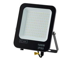 M Ledme - Foco Proyector LED Napoli 100W, 12.000 lumen, IP65 Regulable, Color Luz neutra (4500k), IluminaciÃ³n exterior, De uso para jardÃ­n, patios, parking, hotel, naves etc.