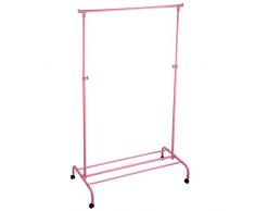 Home Vida - Perchero para Ropa (Metal, Ajustable), Color Rosa