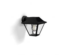Philips myGarden Aplique - Lámpara de pared de 60 W, aluminio, IP44, para jardÃn y patio, casqullio E27, color negro