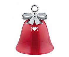 Alessi Decoración para árbol de Navidad de Porcelana y Cristal soplado mw42 Red Dressed For X-Mas, (Producto) Red Special Edition, Rojo