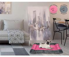 Sogni e capricci Tapete Totalmente Impermeable para Perros y Gatos, Rosa, 80x65cm, poliéster
