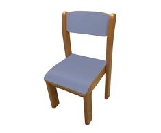 Mobeduc 600560H140 - Silla infantil, talla 0, madera, color haya y azul lavanda