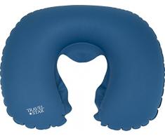 Travel Star TS de N- 2040 - Almohada Cervical Inflable de TPU Cojín Cervical, poliéster, Azul, 29 x 27 x 11, 5 cm