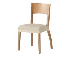 Martina Home Tunez - Funda para Silla, Tela, Funda silla asiento, Marfil, 24 x 30 x 6 cm, 2 Unidades