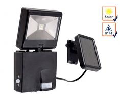 GAO Solar Foco LED con detector de movimiento, plástico, Negro, 2.5 x 11.6 x 15.2 cm
