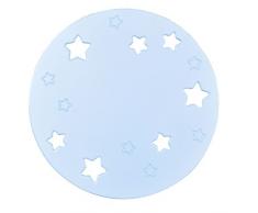 Bainba Aplique de Pared Luna y Estrellas E27, Azul 36 x 36 cm