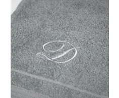 Caleffi Toalla de baÃ±o Bordada Gris de algodÃ³n â 78395