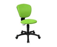 Topstar Sitness Quarter Ball Silla giratoria Infantil, Tela, Verde, 51 x 41 x 87 cm