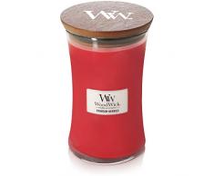 WoodWick vela aromÃ¡tica grande en forma de reloj de arena, bayas carmesÃ­