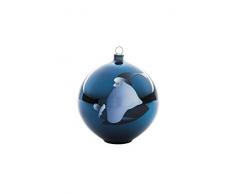 Alessi aaa07 4 Blue Christmas Decoración para árbol de Navidad, vidrio soplado, Azul
