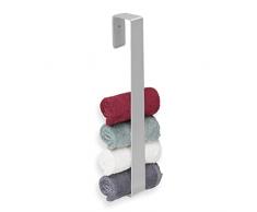 Relaxdays Toallero Pared Adhesivo, Soporte Toallas sin Taladro, Portatoallas 45 cm, BaÃ±os y Aseos, Acero INOX, Plateado, Inoxidable