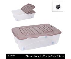 Fornord Caja de almacenaje con Ruedas (29Â L), Color Blanco