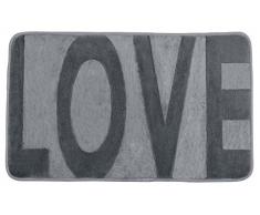 Wenko Alfombra para Bañera Love, Poliéster, Beige, 80x50x3 cm