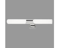 Briloner - LÃ¡mpara de espejo LED baÃ±o, lÃ¡mpara de espejo baÃ±o, IP44, color de luz blanco neutro, 12W, cromo, 47 cm