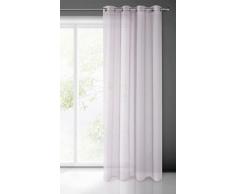 Eurofirany ARGEA Cortina Translucida con Ojales - 1 Pz. Cortina para Ventana para Sala de Estar Dormitorio Moderno La Habitación de los Niños Comedor, 140x250 cm, Rosa