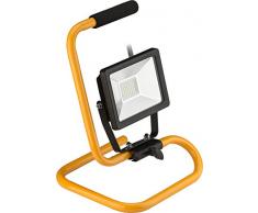 Goobay 59005 Proyector LED con Soporte, 20 W, Negro/Amarillo, 31.5x23x20.5 cm