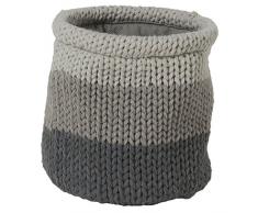 Sealskin Canasta de Almacenamiento Knitted, 15 x 15 x 15 cm, AcrÃlico, Gris