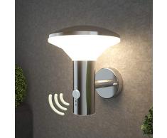 NBHANYUAN LightingÂ® LED Apliques Exterior con Sensor de Movimiento,IP44 Apliques Pared Exterior,Acero inoxidable,9.5W 1000lm Luz Calida 3000K [Clase de eficiencia energÃ©tica E]