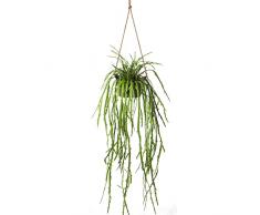 DRW Planta Artificial de un Helecho de PU en Verde 102x20x20 cm