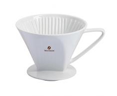 Westmark Porcelana de café Filtro/Filtro, Soporte para hasta 6 Tazas café, tamaño de Filtro 6, Porcelana, Brasilia, Color Blanco, 24492260