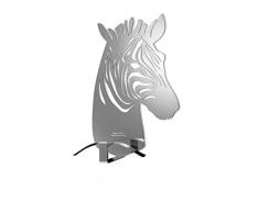 Lettera G. Perchero de Pared con diseño de Cebra. Color Acero Brillante de 31 x 10 x 40 cm. Diseño Moderno. Fabricado en Italia