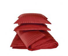De Witte Lietaer Zygo - Juego de Ropa de Cama, algodón Peinado, Rouge Foncé/Bordeau, 200 x 220 cm
