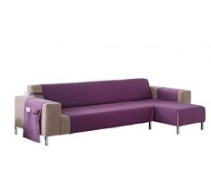 Martina Home Cubre sofá Chaise longue modelo Betta - Tela - Brazo derecho - color Lila - medida 240 cm ancho.