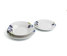 Quid Holland Vajilla de 18 Piezas Porcelana, con decorado floral