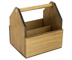Chalkboards UK - Soporte de madera para barra y mesa (altura x profundidad x anchura x altura), color marrón, 185 x 155 x 200 mm