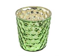 InsideretailÂ âÂ Wedding Tealight Holders, Cristal, Green, 7Â x 7Â x 7Â cm, 24Â Unidades de Medida
