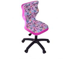 Good Chair pr-sss4mcwk + P Storia Silla para niños Twist Mariposas con reposapiés poliéster, 53 x 53 x 96 cm, Multicolor