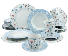 Creatable 17289Â Serie Country Annika, Cocina Vajilla (30Â Piezas, Porcelana, 42Â x 33Â x 36Â cm, 30Â Unidades