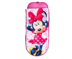 Readybed Minnie Mouse Cama Hinchable y Saco de Dormir Infantil Dos en Uno, Poliéster, Rosa, Individual, 150 x 62 x 20 cm