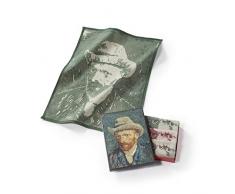 Musearta TT-VG-SH-10-V424206 - Juego de 3 Toallas de Cocina Unisex con diseño de autoretrato con Sombrero de Felt Gris del Artista Vincent Van Gogh de algodón en el tamaño 50 x 70 cm, 50 x 70 cm