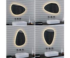 Lux-aqua LED de baÃ±o Espejo, Vidrio, Aluminio, Vidrio, Aluminio, 80 x 55 x 3 cm