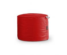 HAPPERS Puff Taburete Polipiel Indoor Rojo