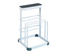 Wenko 53040100Â Porte-Couteau y Tabla de Cortar, Metal, 12Â x 22Â x 13Â cm, Color Blanco