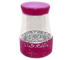 Silicone Gold Tarro con Calado, Cristal, Rosa, 22 x 13 x 13 cm