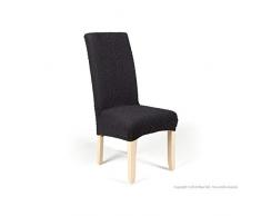Delamaison Funda de Silla Extensible Efecto gofrado, Gris Oscuro