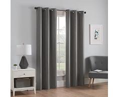 Eclipse Cortina tÃ©rmica Opaca de Microfibra con Ojales para Dormitorio (1 Panel), 42 x 84 Pulgadas, Color Humo