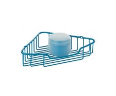 Axentia Estantería esquinera Marbella, accesorio de baño, estantería con 1 piso, – Estantería esquinera de ducha para tornillos, baño estante de hierro, polvo, aprox. 20 x 4,5 cm, metal, 20 x 20 x 4.5 cm, metal,