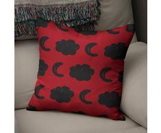 BonaMaison Fundas para CojÃnes, Negro Rojo Funda de Almohada Silla Oficina Cama Decorativa Moderna Decoración del Hogar Habitación, 43x43 Cm - Diseñado y Fabricado en TurquÃa