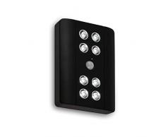Briloner - Detector de movimiento de luz LED bajo el armario, luz de armario, luz bajo el armario, luz nocturna, negro, 2255-085