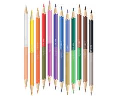 Avenue Mandarine Lápices de Doble Punta Colores, Juego de 12 Unidades