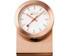 Mondaine A660.30318.82SBK - Reloj de Mesa con imÃ¡n (Aluminio, 50 mm), Color Cobre y Blanco