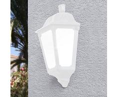 BÂ·LED BARCELONA LED BarcelonaLED Fumagalli Aplique de Pared Exterior IP55 Farol de Resina Estilo Rustico ClÃ¡sico Blanco con Casquillo E27 para Terraza Puerta JardÃ­n