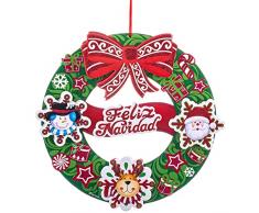 Corona Navidad Foam y relieves 40cm 2mod