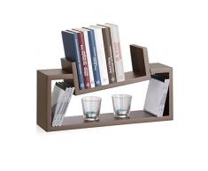Relaxdays Estantería Decorativa de Pared, Madera MDF, Marrón, 12x50x20 cm