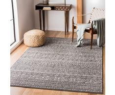 Safavieh Mateo - Alfombra de Polipropileno Tejida 90 X 150 cm Gris Oscuro/Marfil.